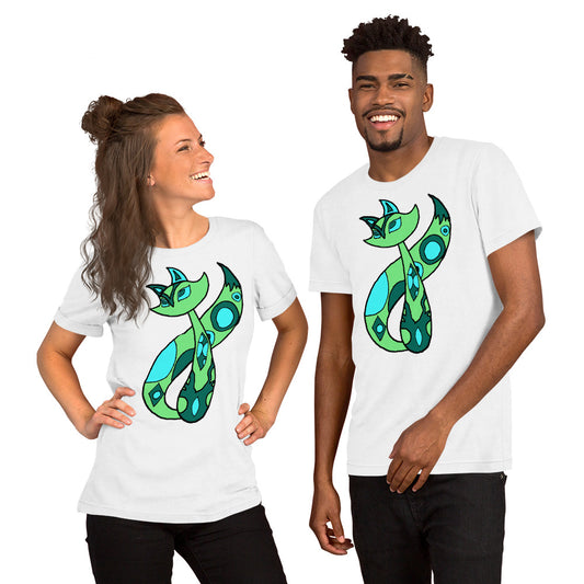 Green Cat Short-Sleeve Unisex T-Shirt