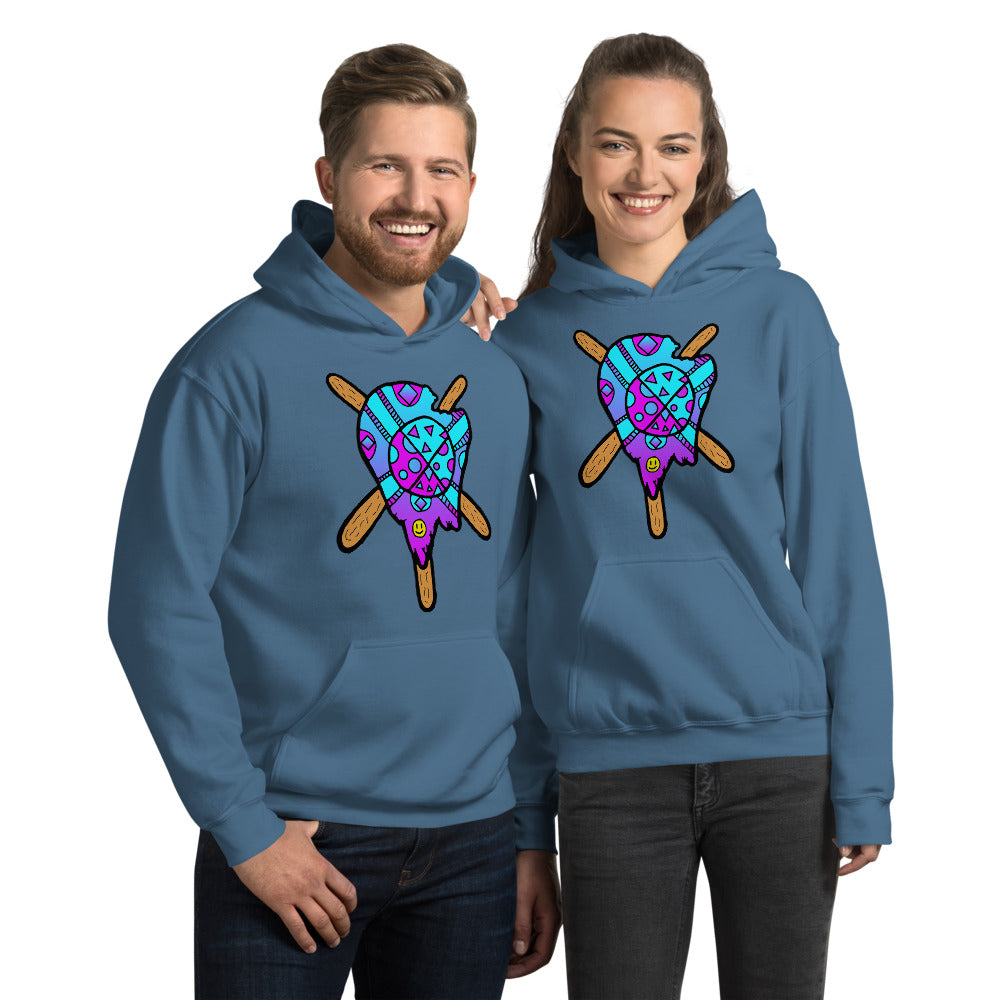 Blue and Purple Melted Popsicle Unisex Hoodie