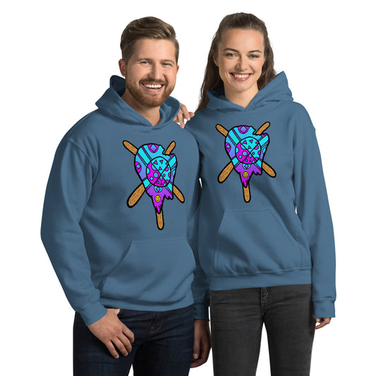 Blue and Purple Melted Popsicle Unisex Hoodie