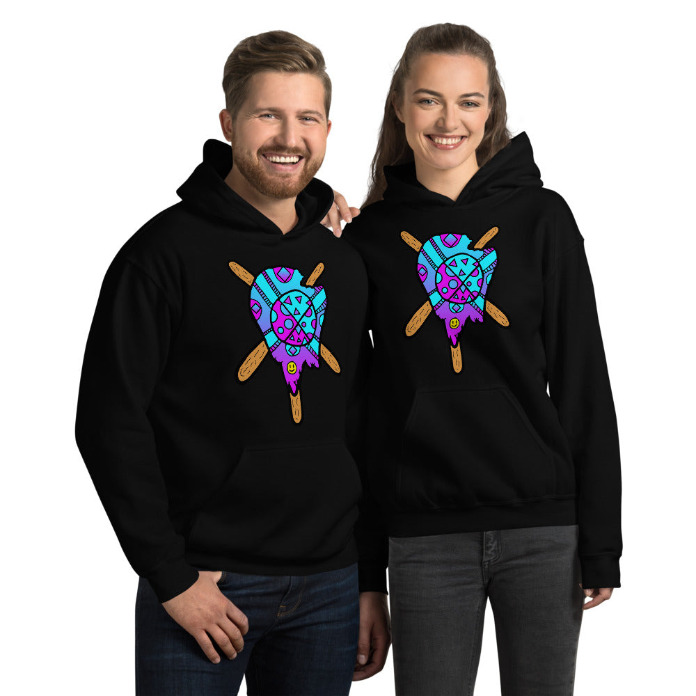 Blue and Purple Melted Popsicle Unisex Hoodie