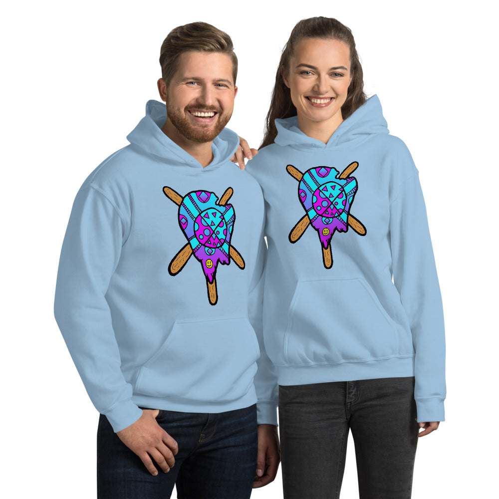 Blue and Purple Melted Popsicle Unisex Hoodie