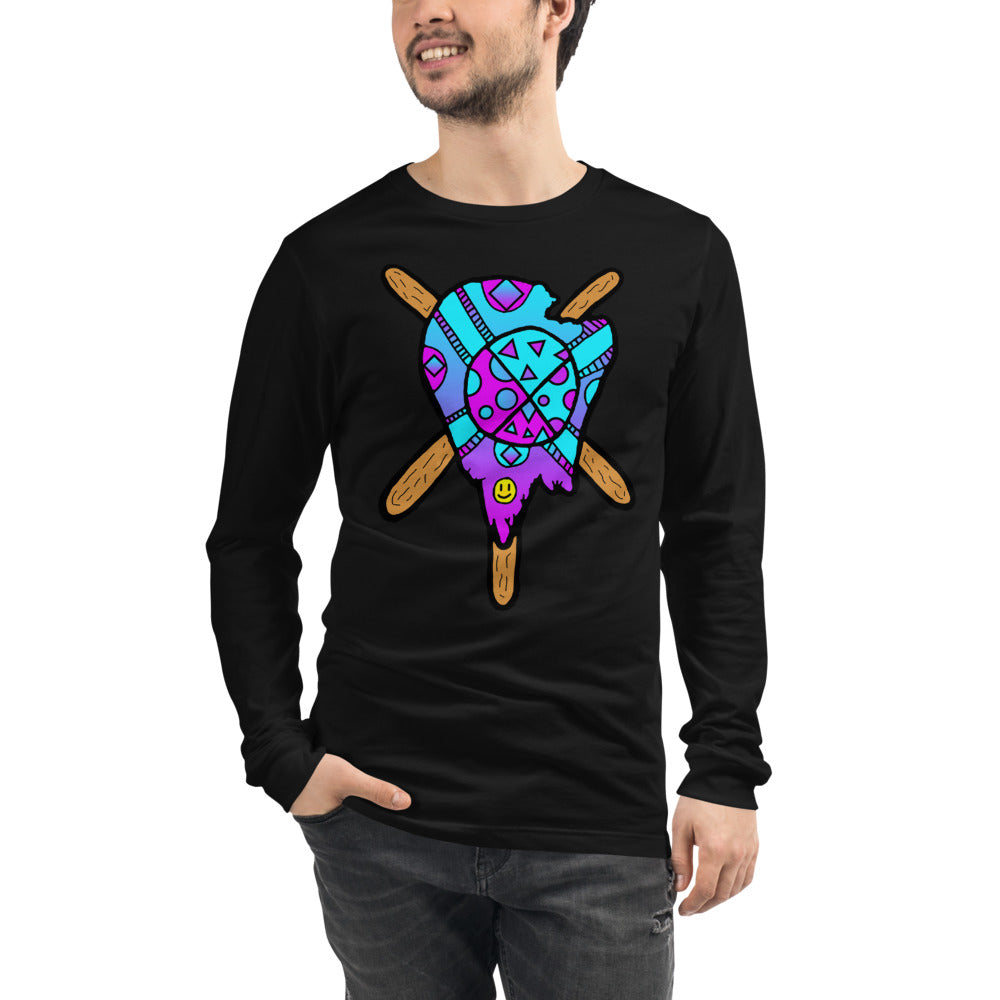 Blue and Purple Melted Popsicle Unisex Long Sleeve Tee