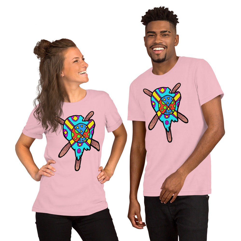 Multicolored Melted Popsicle Short-Sleeve Unisex T-Shirt