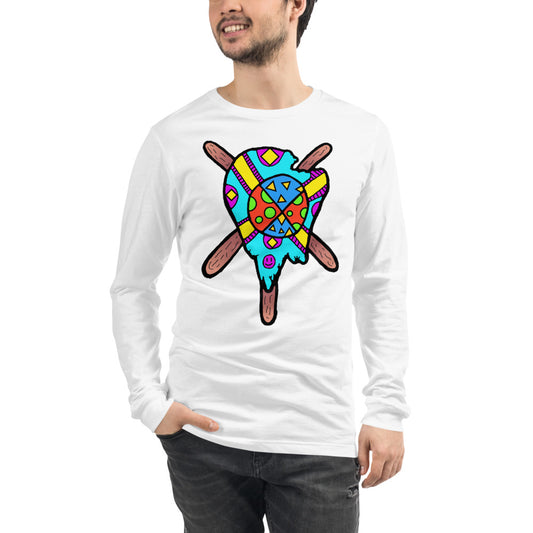 Multicolored Melted Popsicle Unisex Long Sleeve Tee