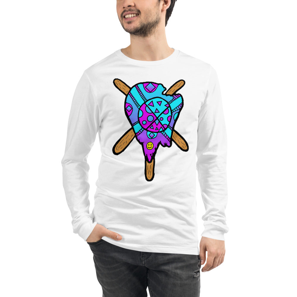 Blue and Purple Melted Popsicle Unisex Long Sleeve Tee