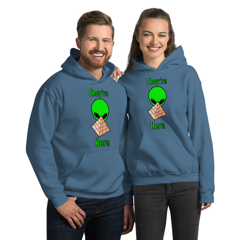 Green Alien Pyramid Unisex Hoodie