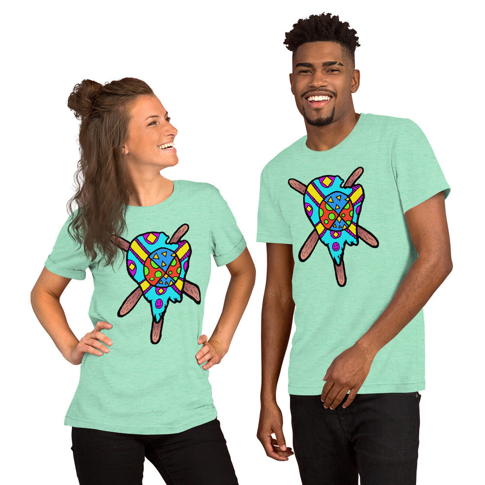 Multicolored Melted Popsicle Short-Sleeve Unisex T-Shirt