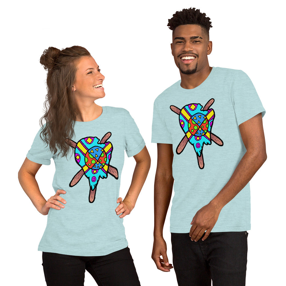 Multicolored Melted Popsicle Short-Sleeve Unisex T-Shirt