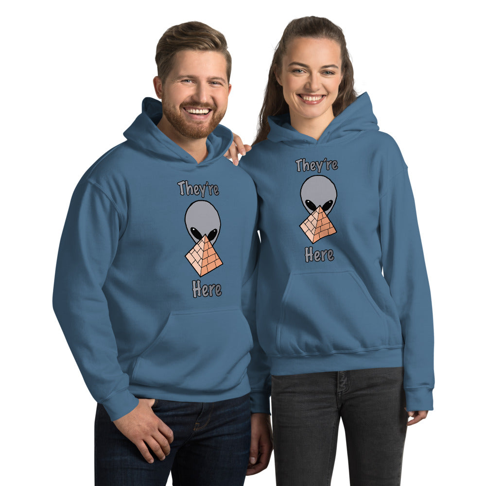 Gray Alien Pyramid Unisex Hoodie