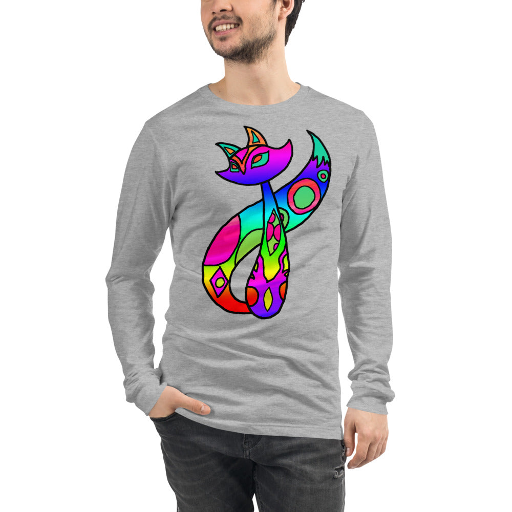 Rainbow Cat Unisex Long Sleeve Tee