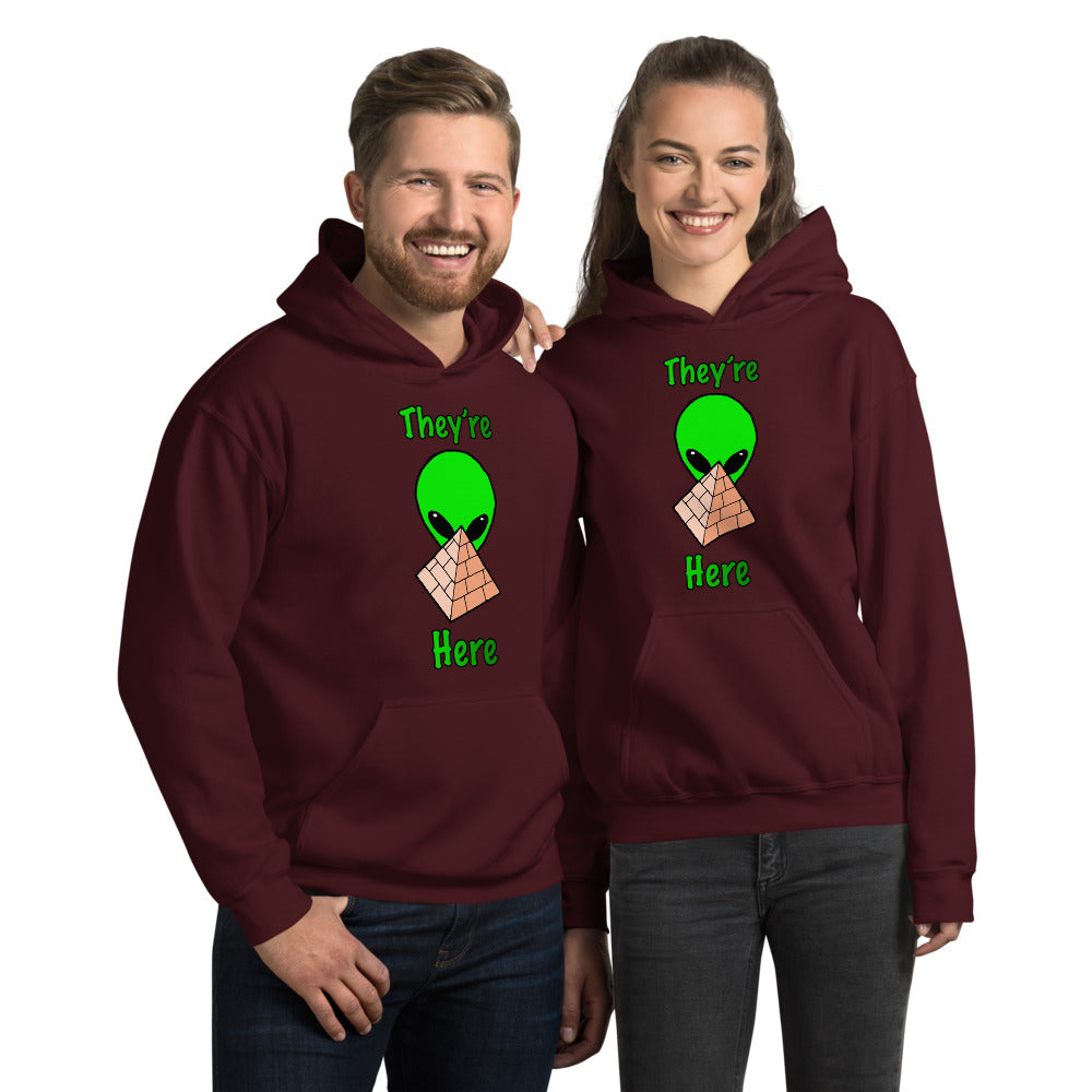 Green Alien Pyramid Unisex Hoodie