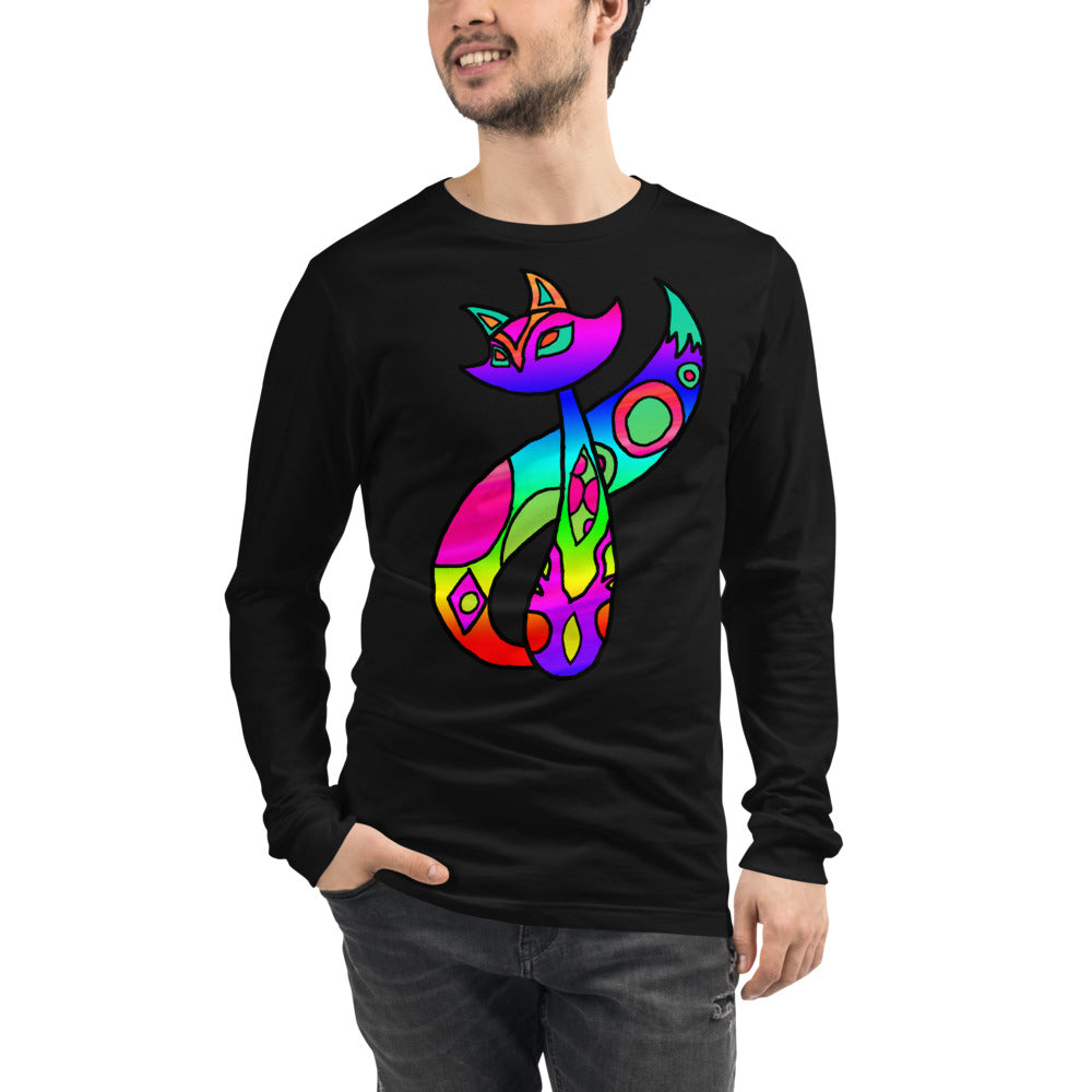 Rainbow Cat Unisex Long Sleeve Tee