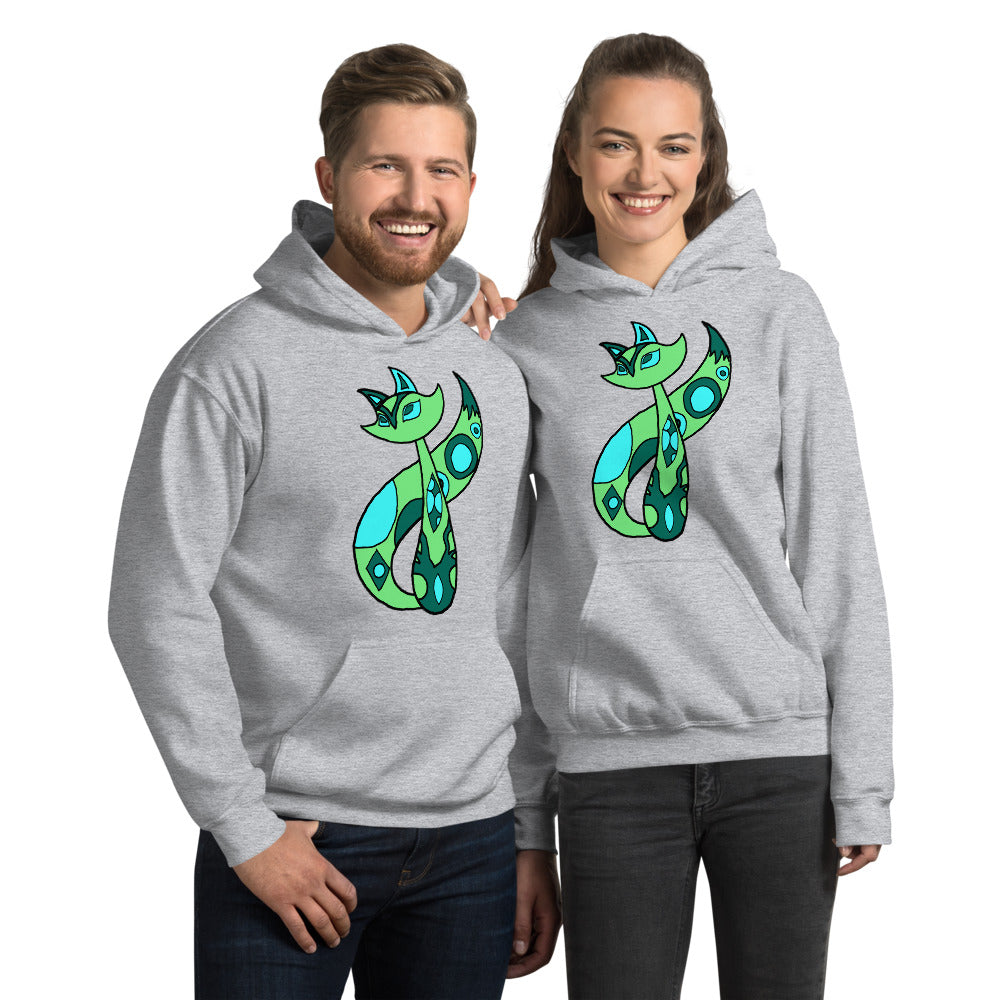 Green Cat Unisex Hoodie