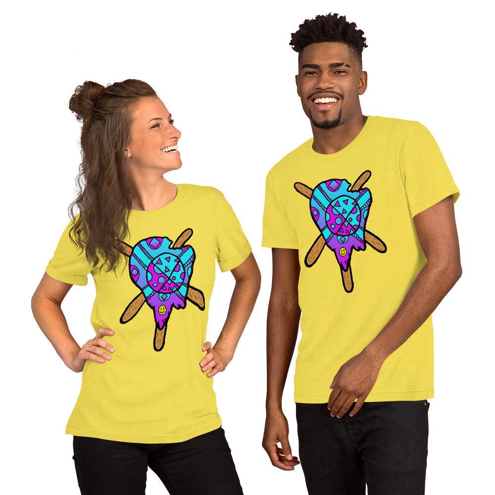 Blue and Purple Melted Popsicle Short-Sleeve Unisex T-Shirt