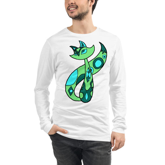 Green Cat Unisex Long Sleeve Tee