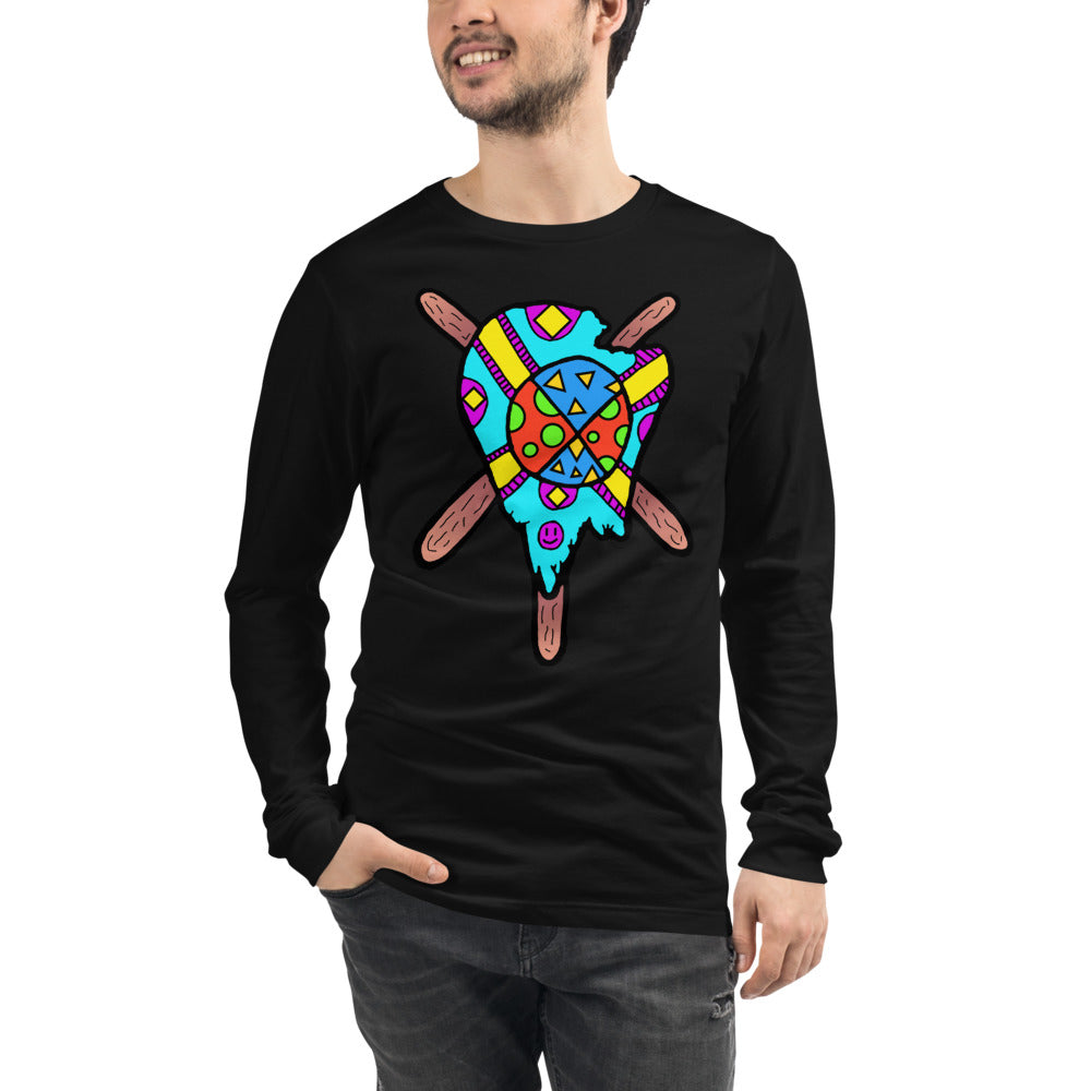 Multicolored Melted Popsicle Unisex Long Sleeve Tee