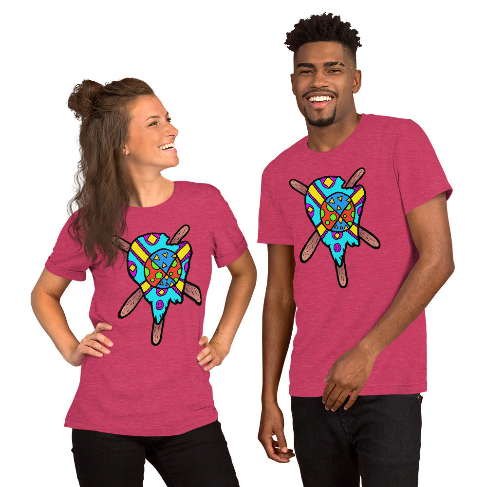 Multicolored Melted Popsicle Short-Sleeve Unisex T-Shirt