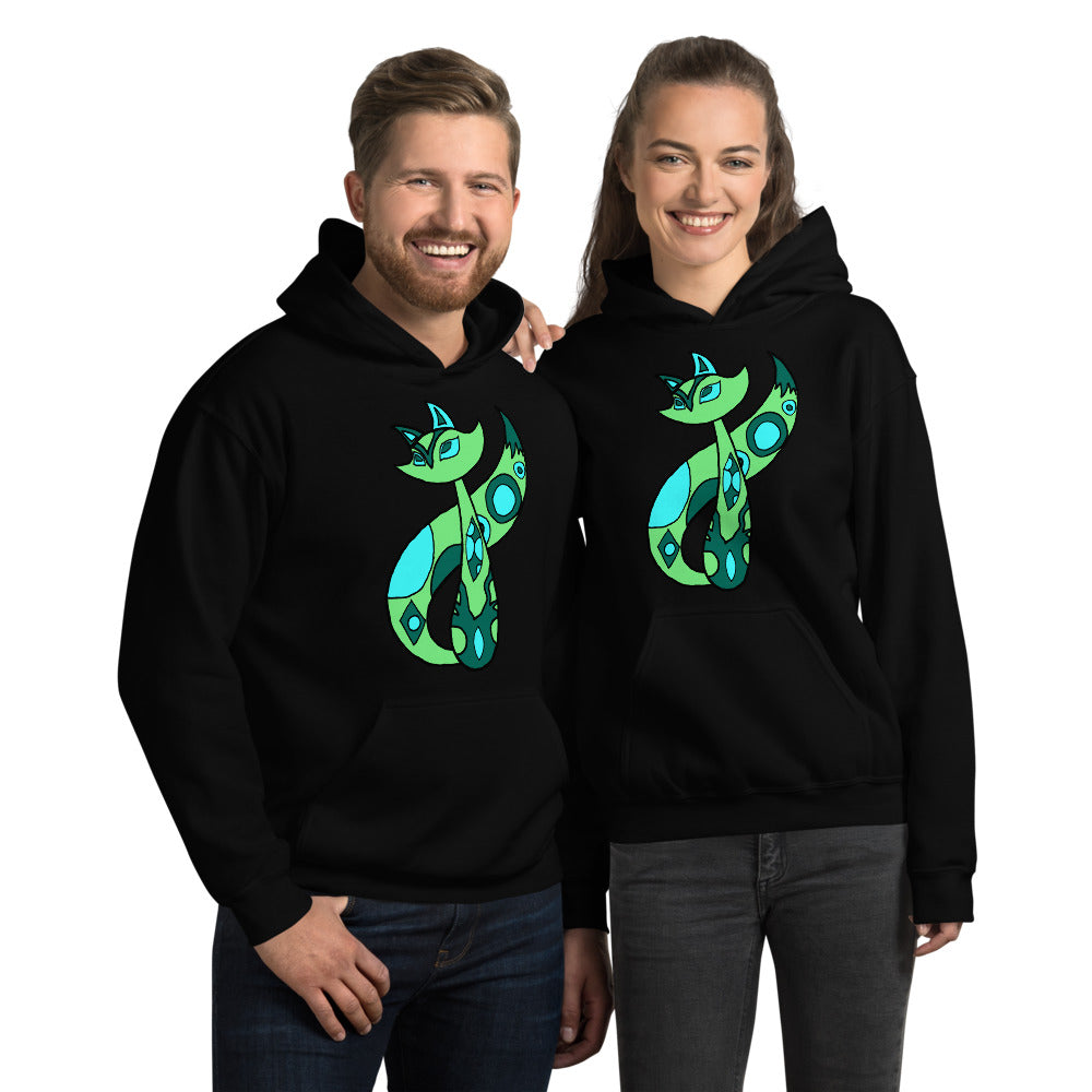 Green Cat Unisex Hoodie