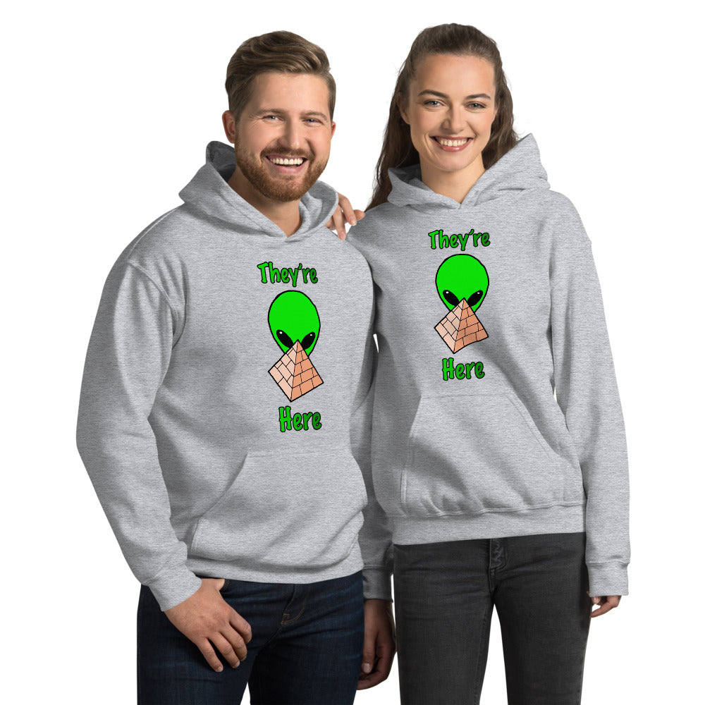 Green Alien Pyramid Unisex Hoodie