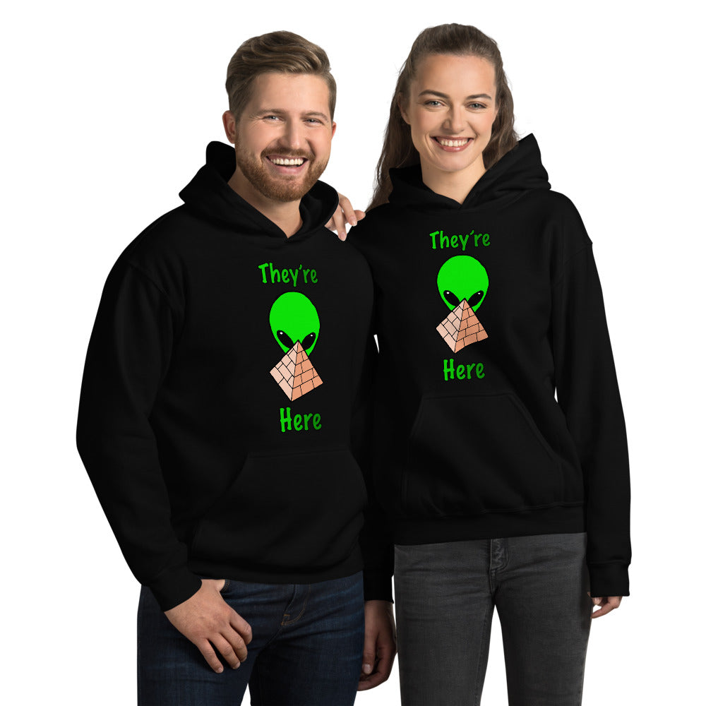 Green Alien Pyramid Unisex Hoodie