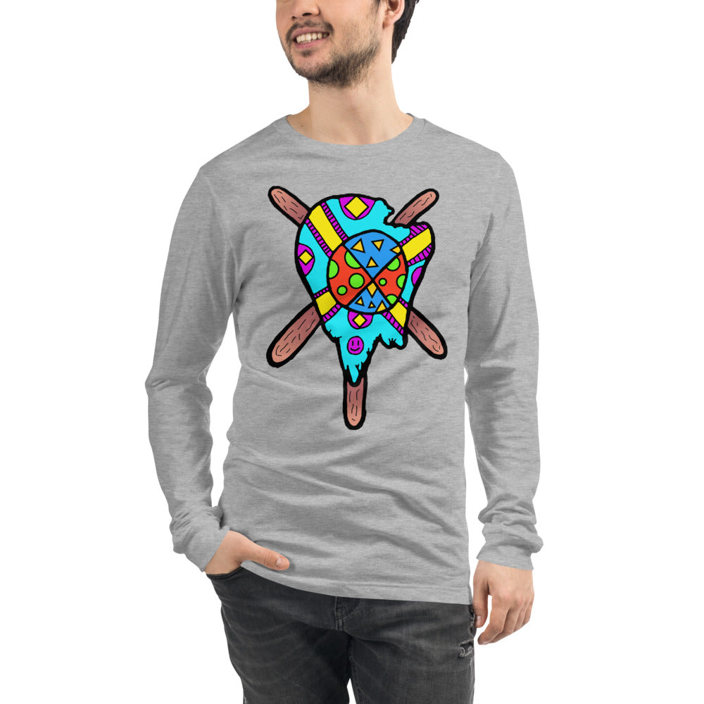 Multicolored Melted Popsicle Unisex Long Sleeve Tee