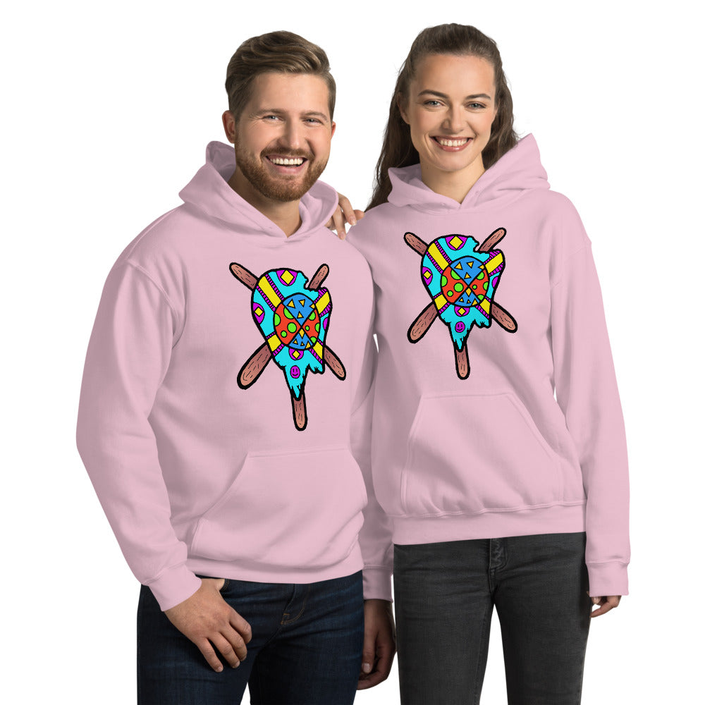 Multicolored Melted Popsicle Unisex Hoodie