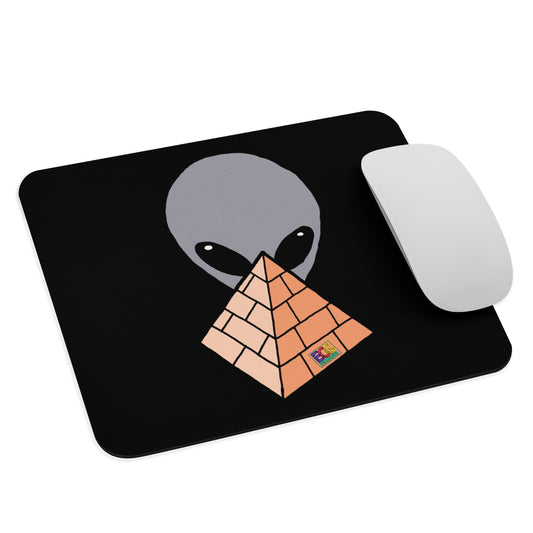 Gray Alien Pyramid Mouse pad