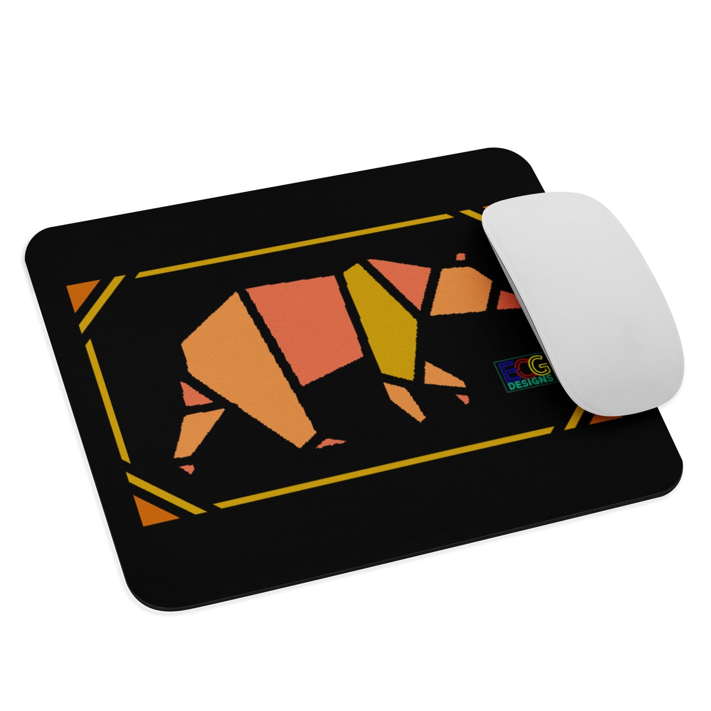 Orange Box Bear Mouse pad