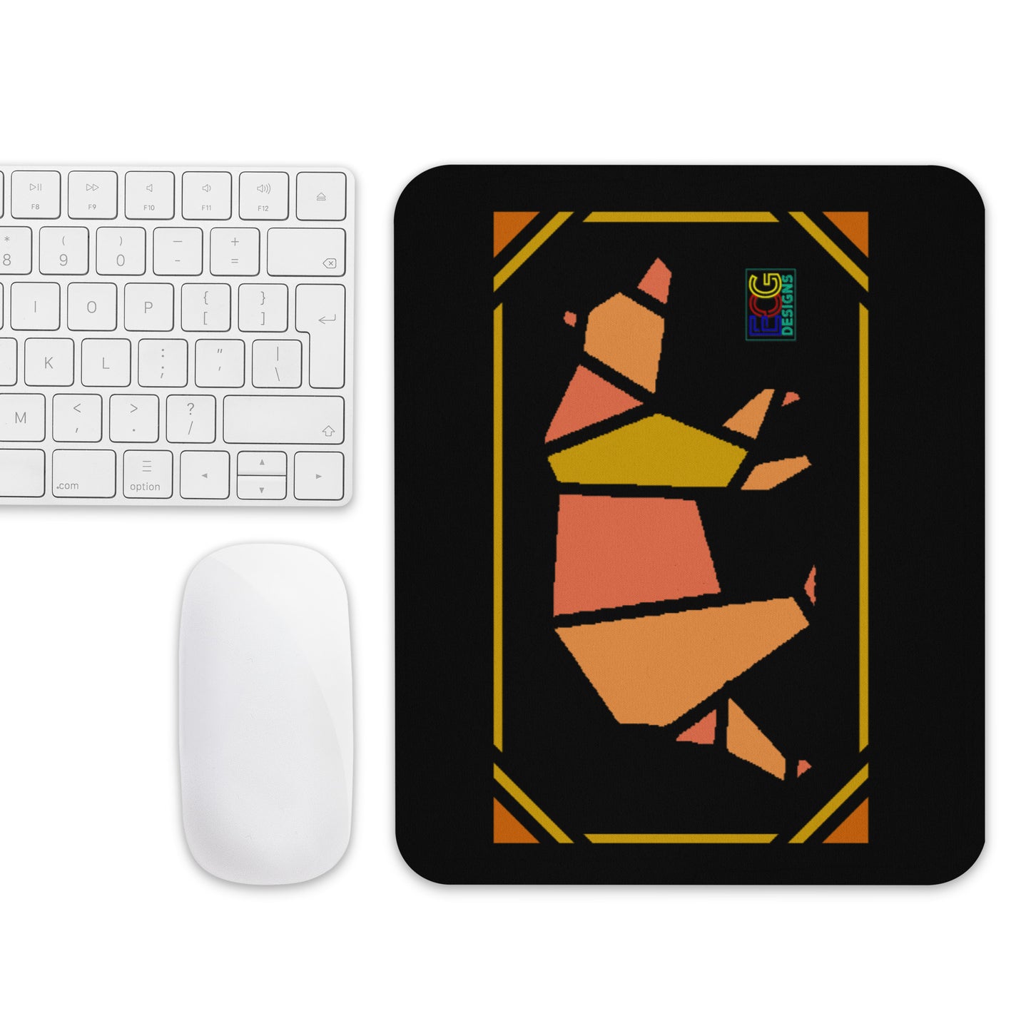 Orange Box Bear Mouse pad