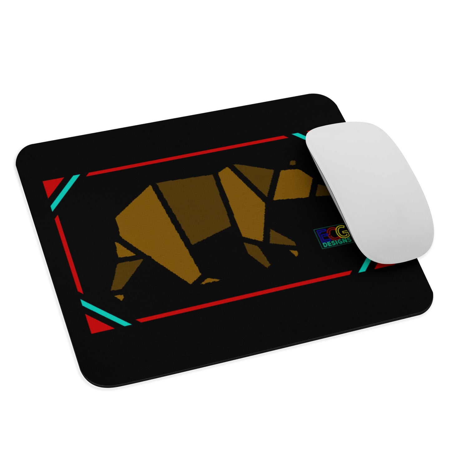 Brown Box Bear Mouse pad