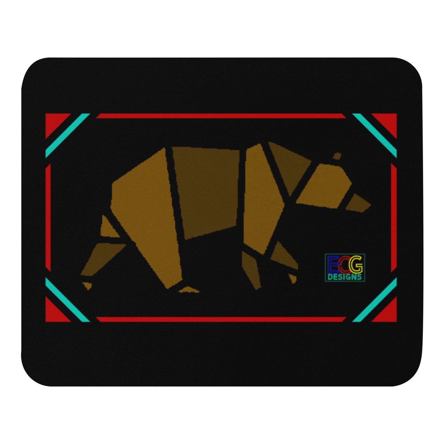 Brown Box Bear Mouse pad