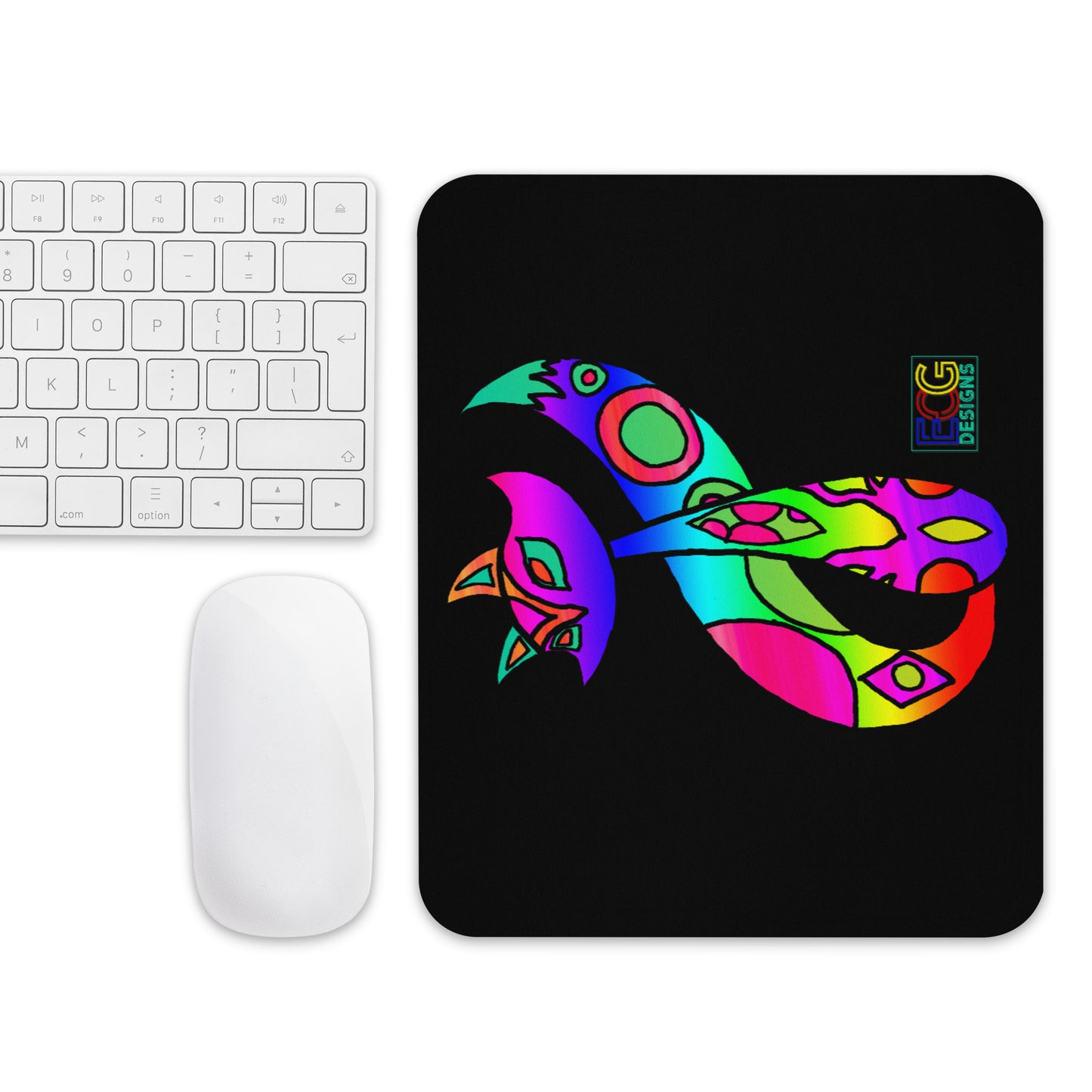 Rainbow Cat Mouse pad