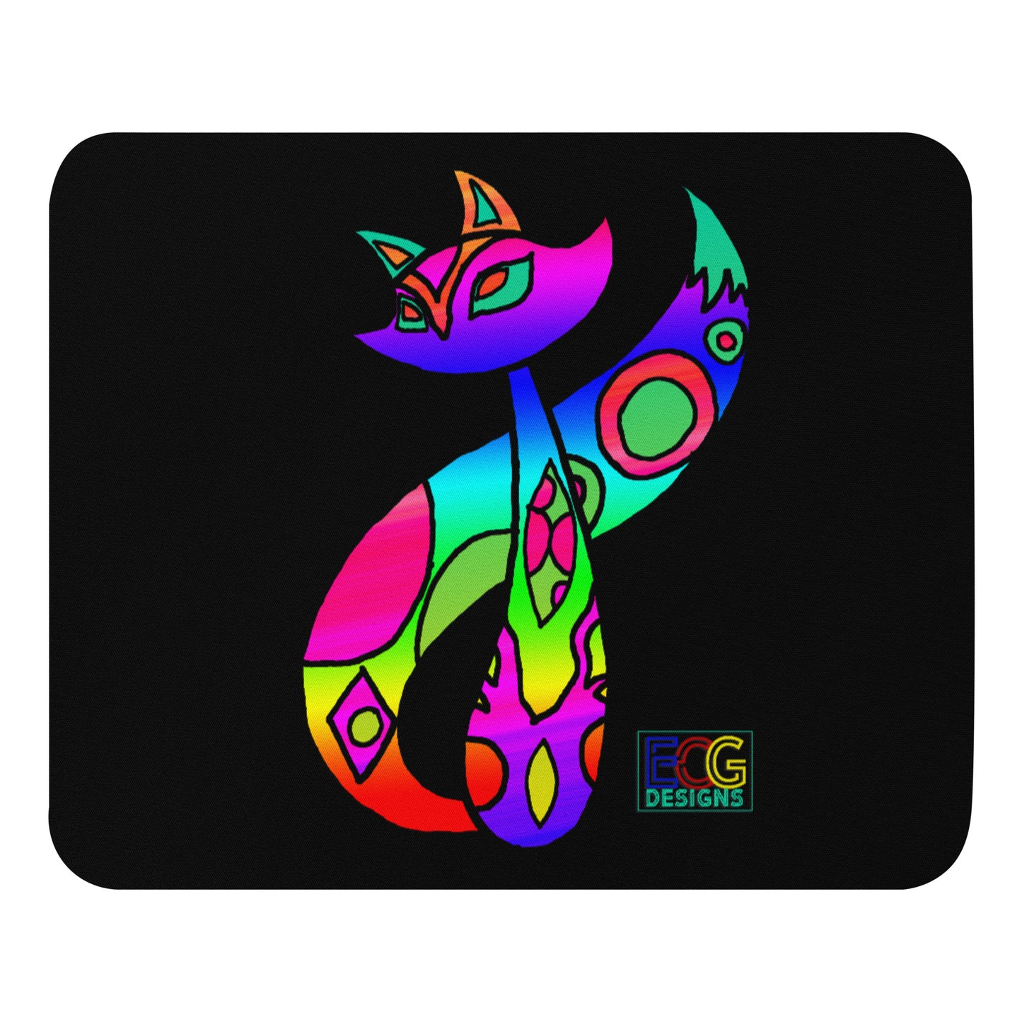 Rainbow Cat Mouse pad