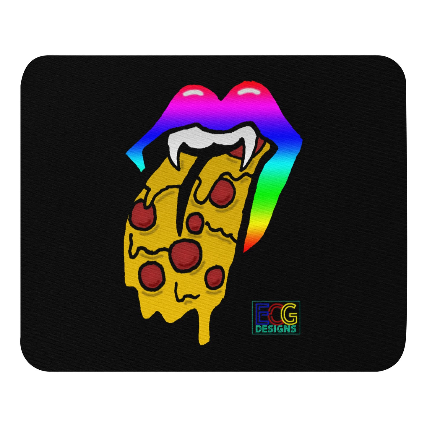 Rainbow Pizza Tongue Mouse pad