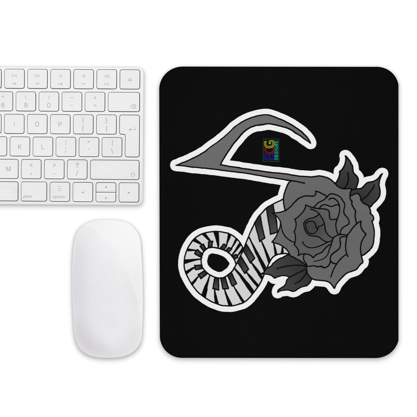 Musical Rose Mouse pad