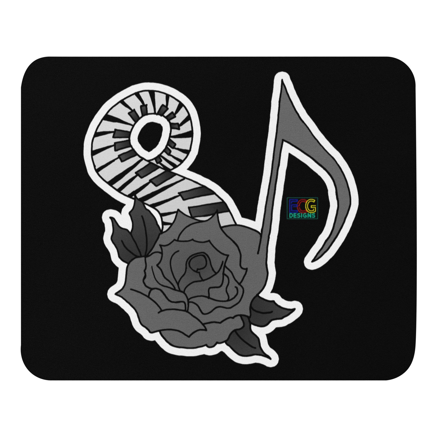 Musical Rose Mouse pad