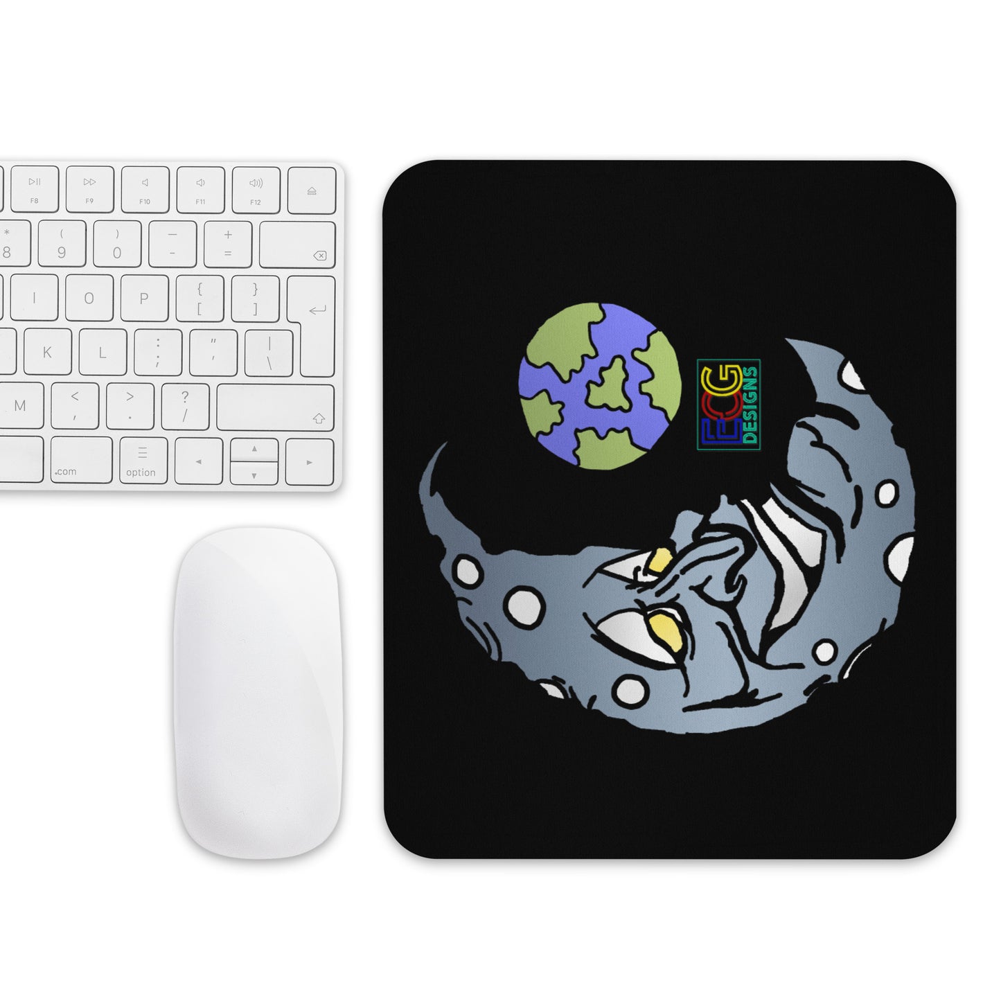 Silver Moon Mouse pad