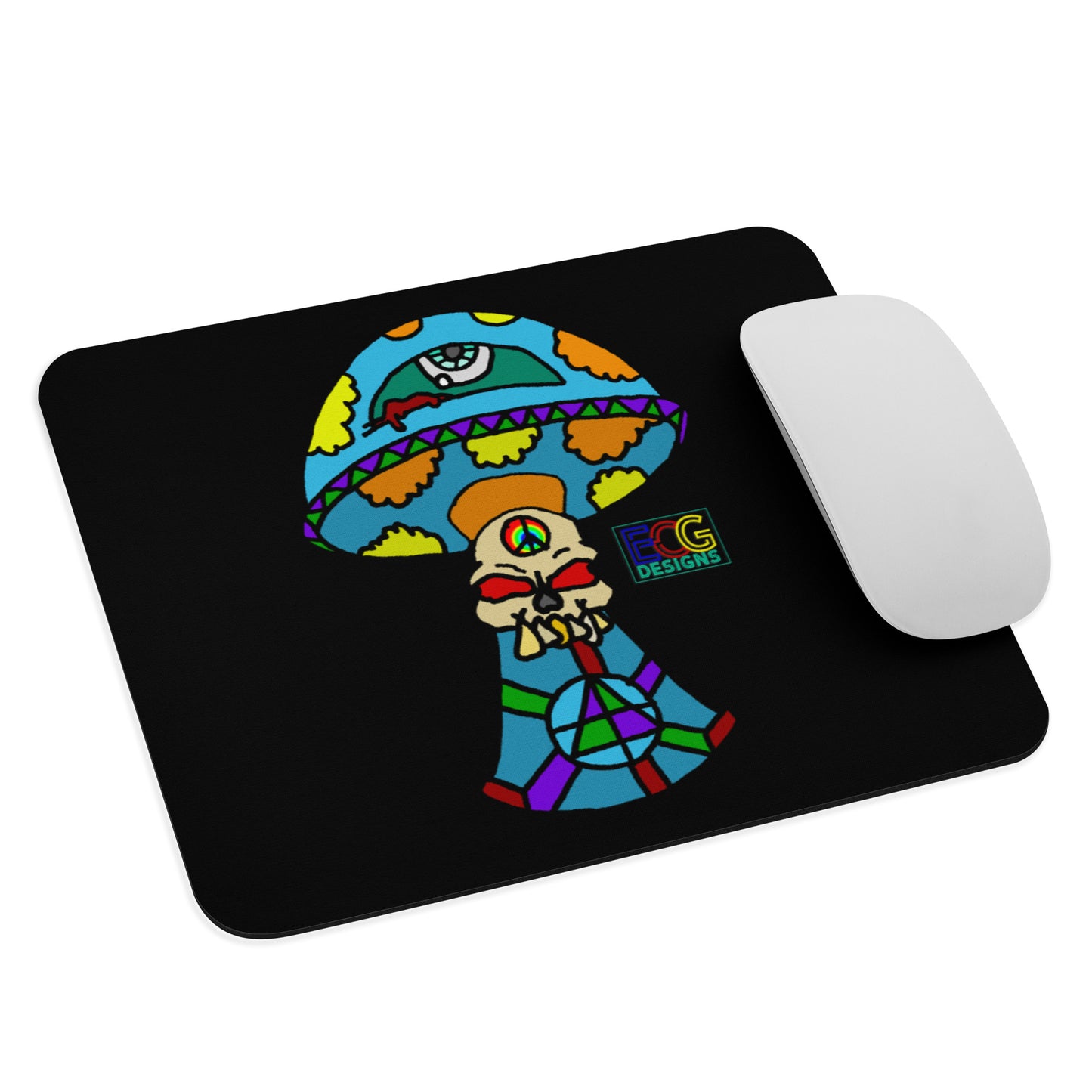 Multicolored Skull Shroom Mouse pad