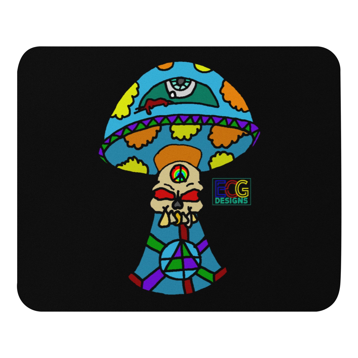 Multicolored Skull Shroom Mouse pad