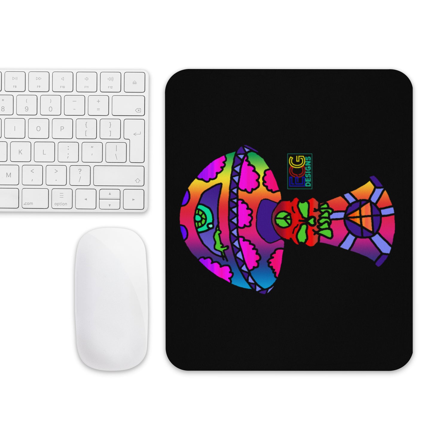 Rainbow Skull Shroom Mouse pad