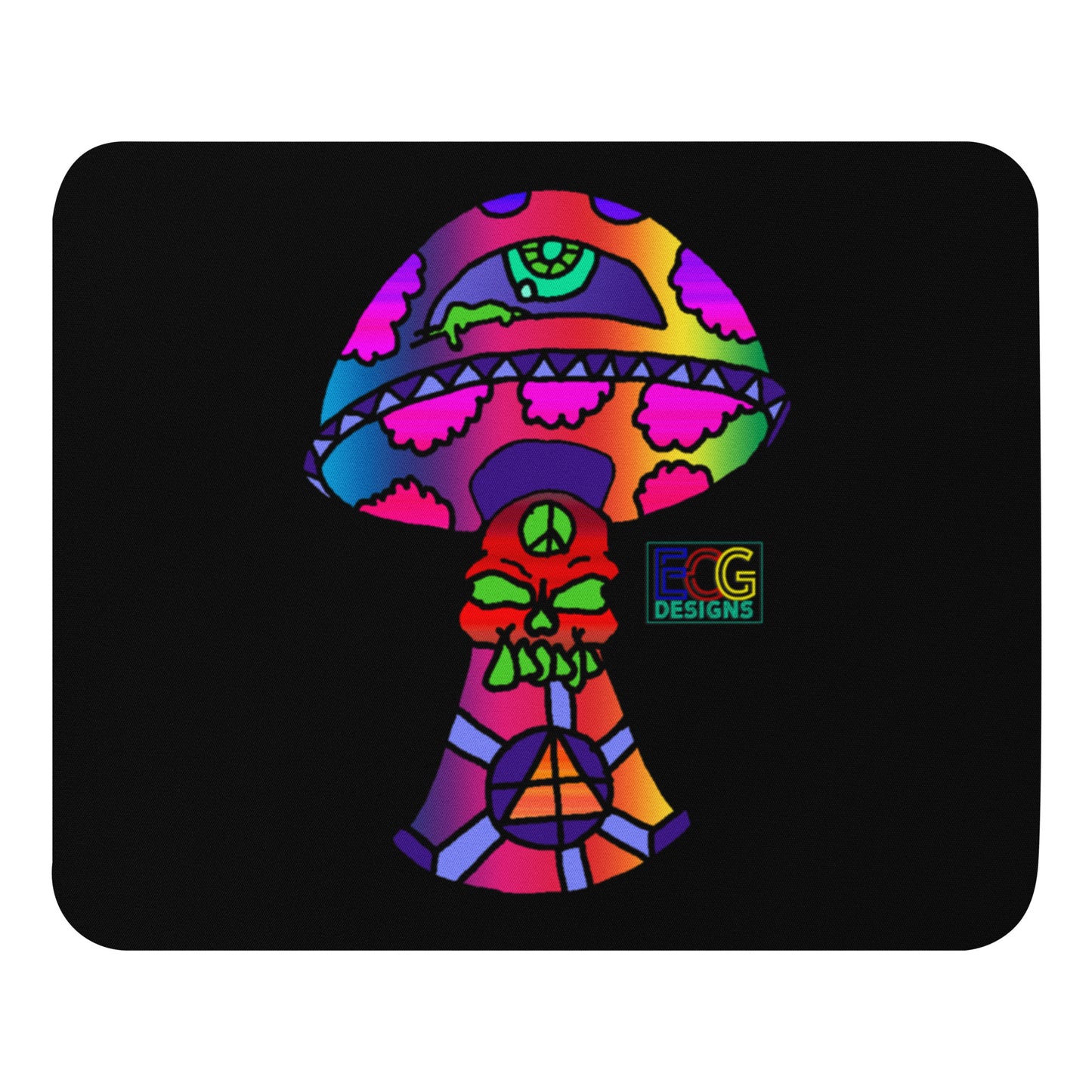 Rainbow Skull Shroom Mouse pad