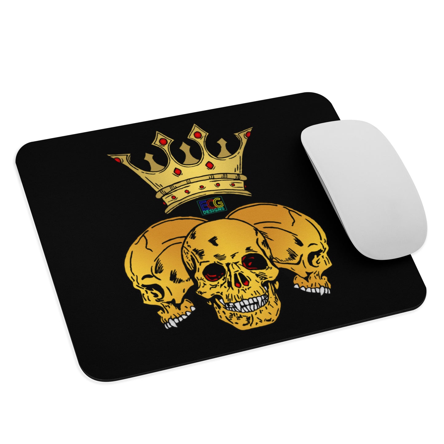 Triple Skull Crown Mouse pad