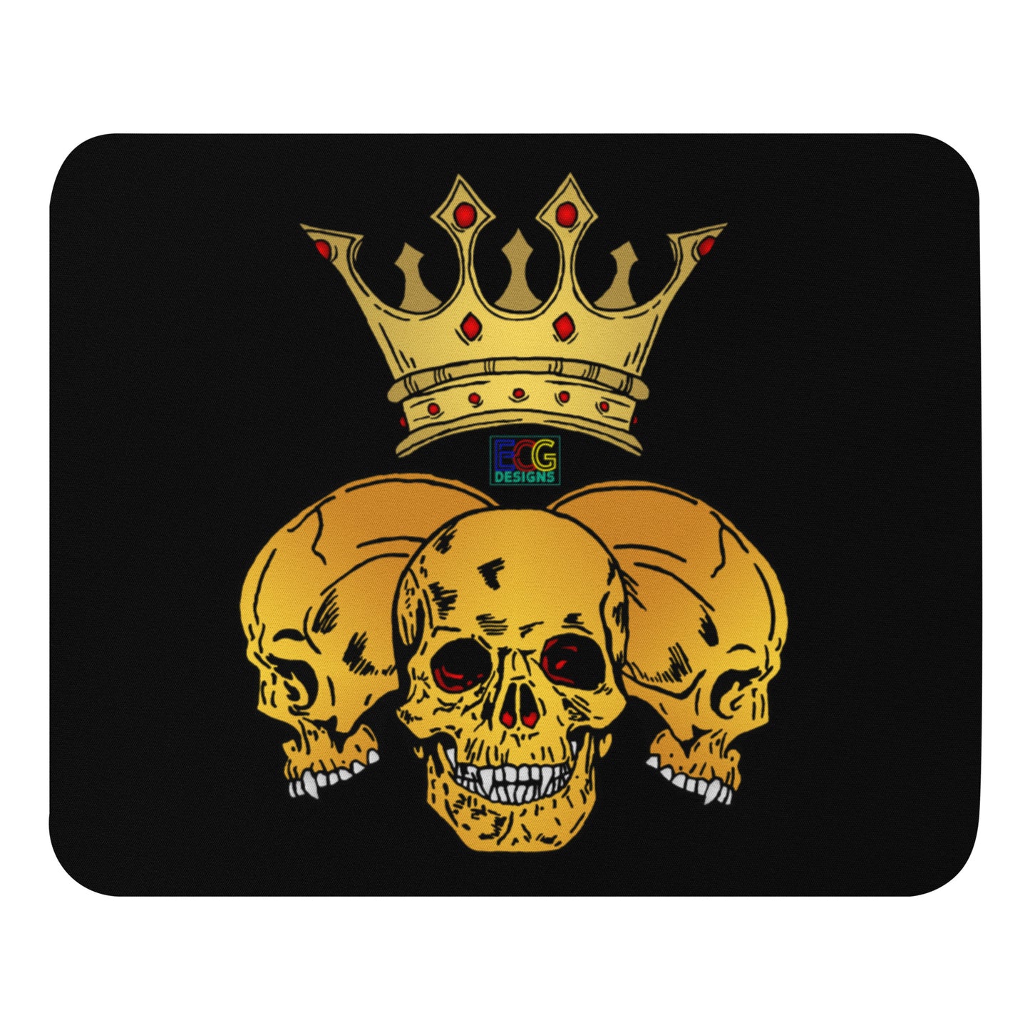 Triple Skull Crown Mouse pad