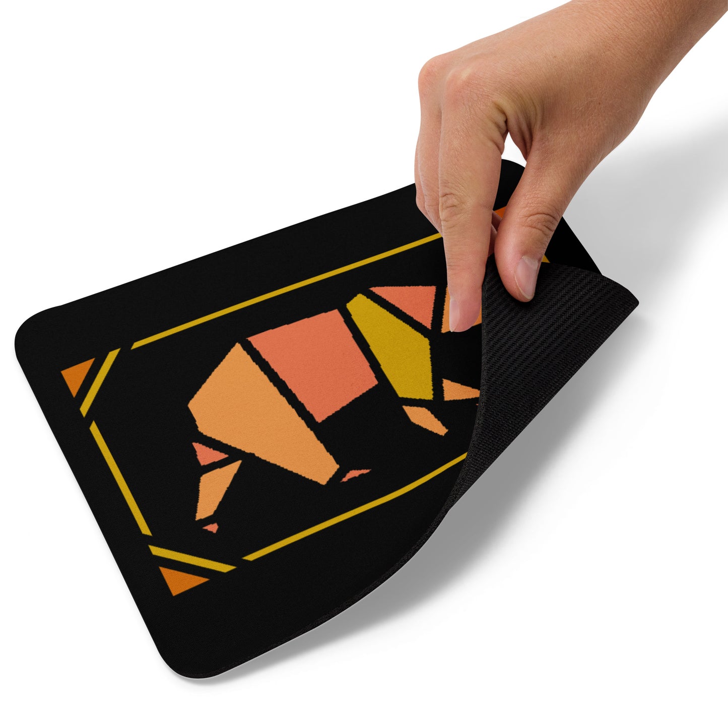 Orange Box Bear Mouse pad