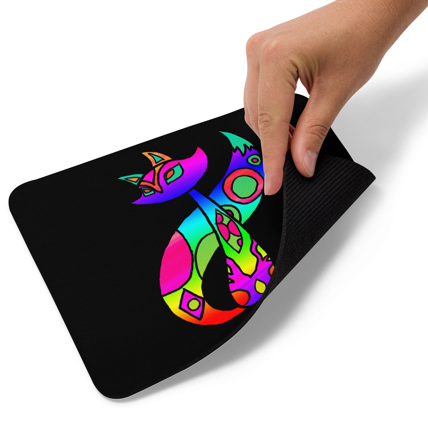 Rainbow Cat Mouse pad