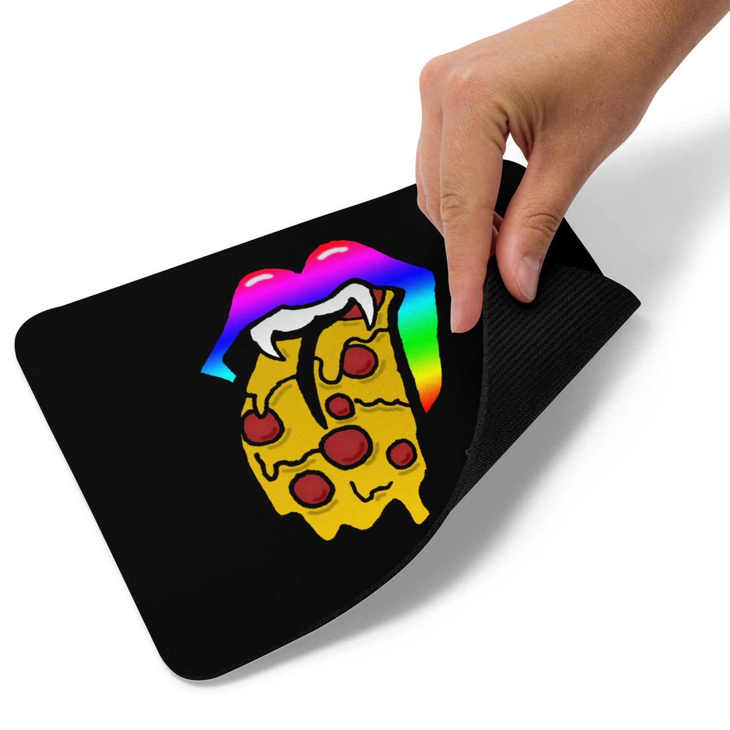 Rainbow Pizza Tongue Mouse pad