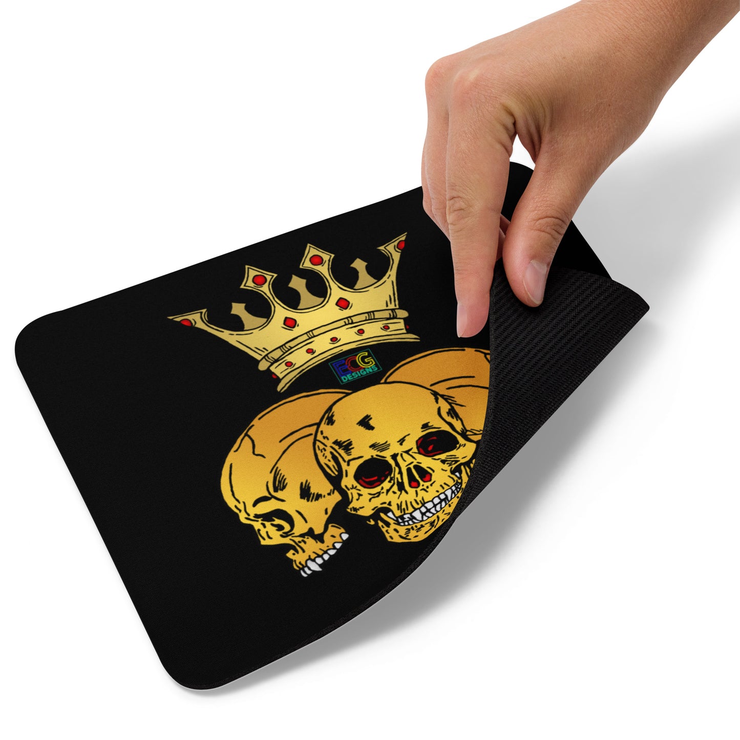 Triple Skull Crown Mouse pad