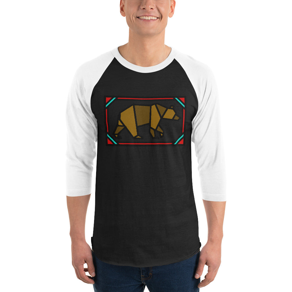 Brown Box Bear 3/4 sleeve raglan shirt