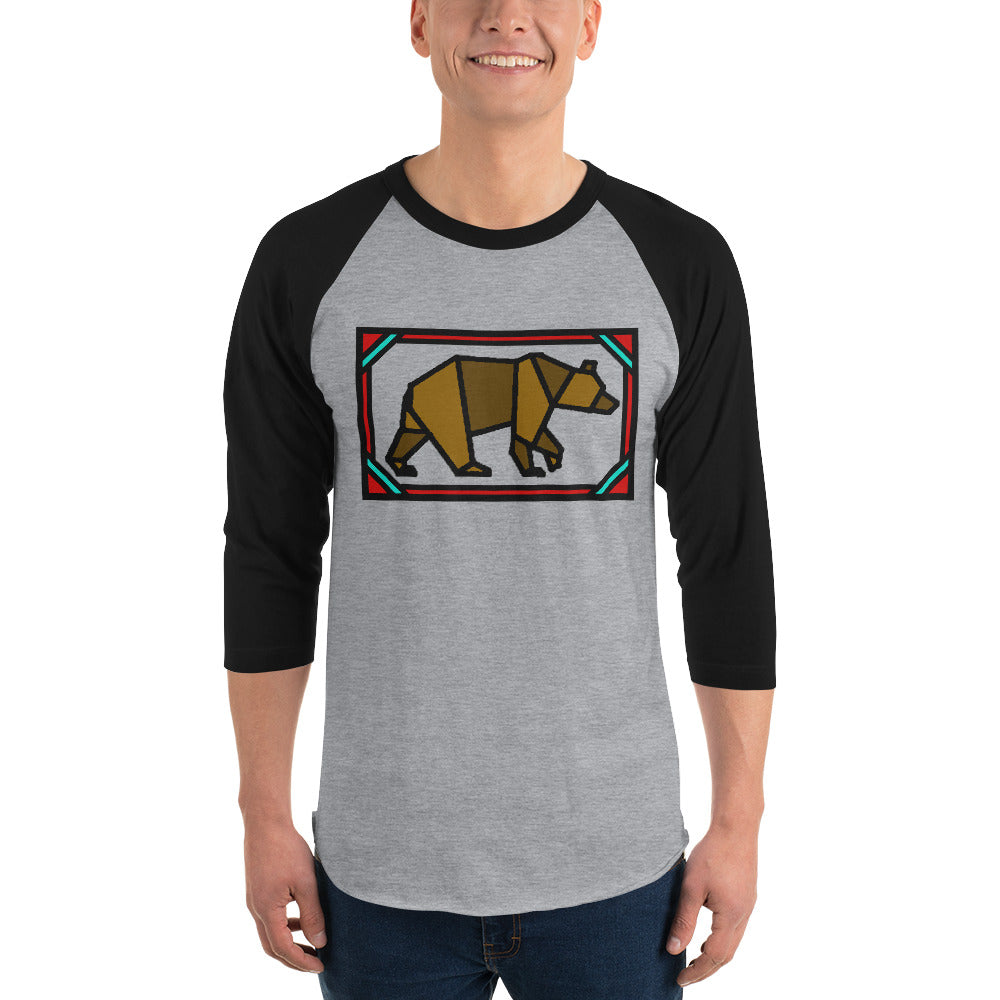 Brown Box Bear 3/4 sleeve raglan shirt