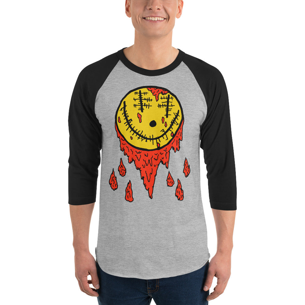 The Bloody Smile 3/4 sleeve raglan shirt